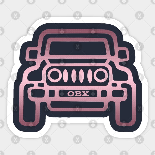 OBX 4x4 Pink Front Profile Sticker by Trent Tides